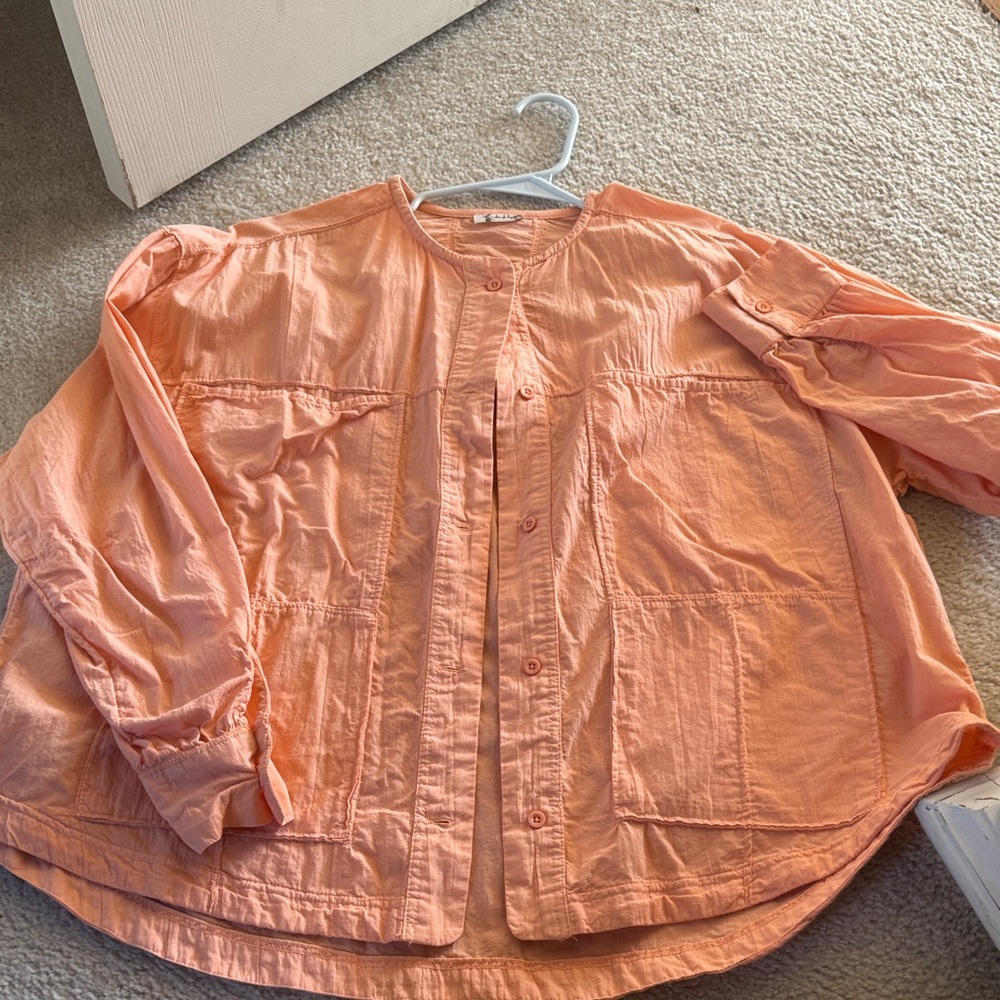 Free people coral shirt
